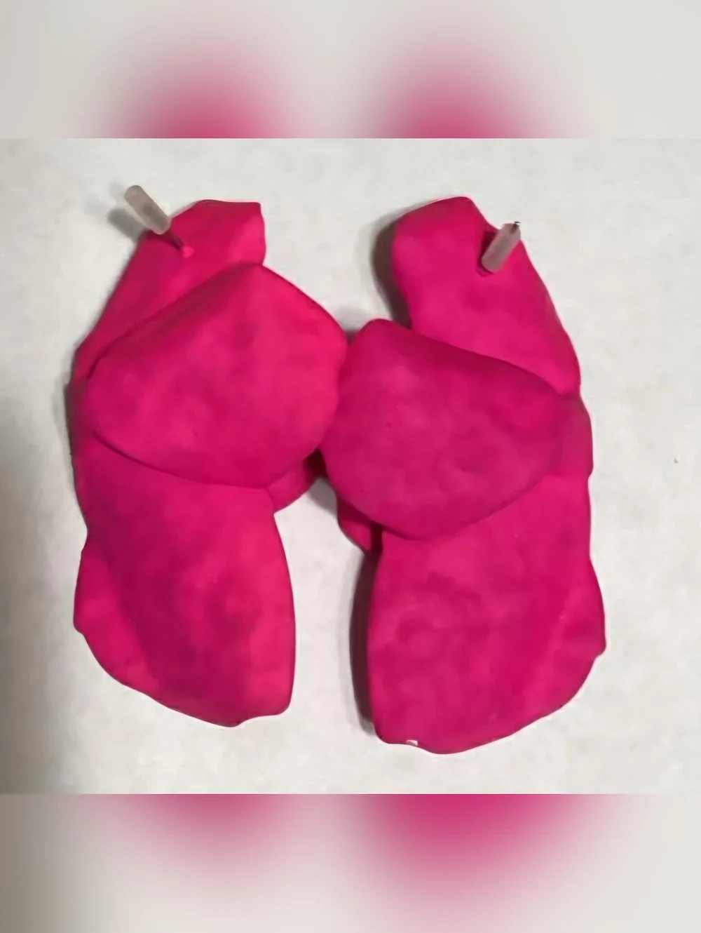 Hot Pink Petal Drop Earrings - Women Jewelry Earrings